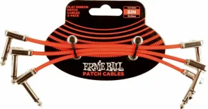 Ernie Ball Flat Ribbon Patch Cable Červená 15 cm Zalomený - Zalomený