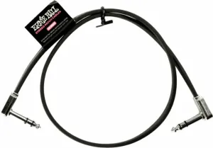 Ernie Ball Flat Ribbon Stereo Patch Cable Čierna 60 cm Zalomený - Zalomený #7831458