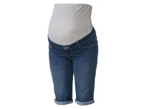 esmara® Dámske tehotenské rifľové šortky (34, tmavomodrá)