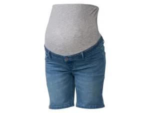 esmara® Dámske tehotenské rifľové šortky (36, bledomodrá)