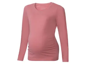 esmara® Dámske tehotenské tričko s dlhým rukávom (L (44/46), ružová) #4023626