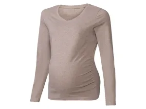 esmara® Dámske tehotenské tričko s dlhým rukávom (L (44/46), sivá)