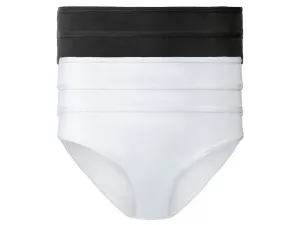 esmara® Dámske bavlnené nohavičky XXL, 5 kusov (XL (48/50), čierna/biela)