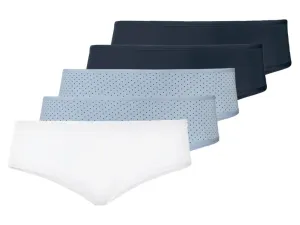 esmara® Dámske nohavičky XXL, 5 kusov (XL (48/50), námornícka modrá/biela/bledomodrá)