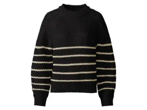 esmara® Dámsky pletený pulóver (M (40/42), čierna)