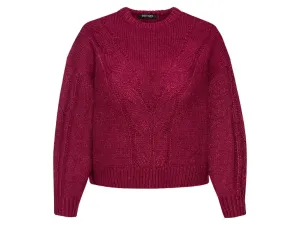 esmara® Dámsky sveter z hrubej pleteniny (M (40/42), červená)