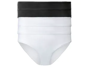 esmara® Dámske bavlnené nohavičky, 5 kusov (M (40/42), čierna/biela)