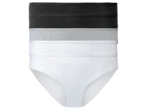 esmara® Dámske bavlnené nohavičky, 5 kusov (XS (32/34), čierna/sivá/biela)
