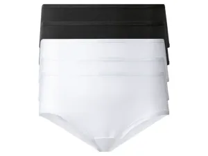esmara® Dámske bedrové nohavičky, 5 kusov (M (40/42), čierna/biela)