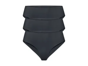 esmara® Dámske bezšvové nohavičky, 3 kusy (XS (32/34), čierna)