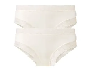 esmara® Dámske nohavičky, 2 kusy (L (44/46), biela) #4001559