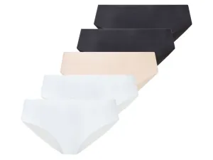 esmara® Dámske nohavičky, 5 kusov (L (44/46), čierna/béžová/biela)