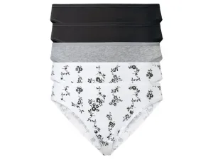 esmara® Dámske nohavičky, 5 kusov (XS (32/34), čierna/sivá/biela)