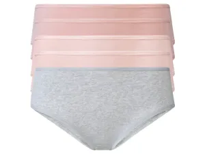esmara® Dámske nohavičky XXL, 5 kusov (XL (48/50), sivá/ružová/bledoružová)