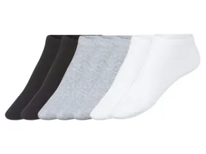 esmara® Dámske členkové ponožky, 7 párov (35/38, biela/sivá/čierna)