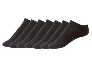 esmara® Dámske členkové ponožky s biobavlnou, 7 párov (35/38, čierna)