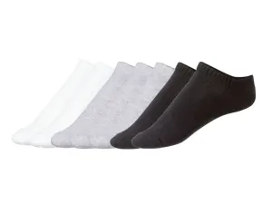 esmara® Dámske členkové ponožky s biobavlnou, 7 párov (39/42, biela/sivá/čierna)