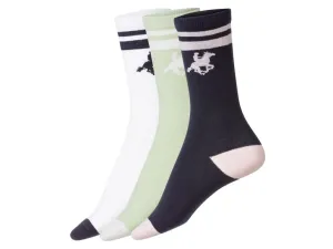 esmara® Dámske ponožky, 3 páry (39/42, biela/zelená/navy modrá)