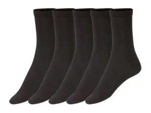esmara® Dámske ponožky, 5 párov (35/38, čierna) #4016010