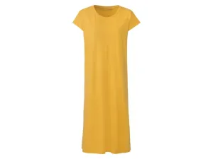 esmara® Dámske ľanové šaty (L (44/46), žltá)