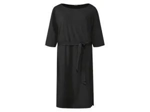 esmara® Dámske šaty s 3/4 rukávmi (L (44/46), čierna)