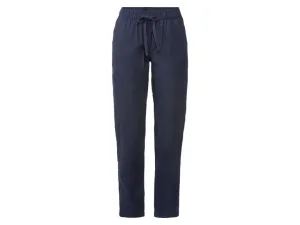 esmara® Dámske nohavice z konopného materiálu (46, námornícka modrá)