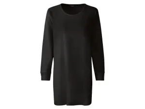esmara® Dámske plyšové tričko s dlhým rukávom (M (40/42), čierna)
