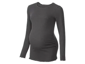 esmara® Dámske tehotenské tričko s dlhým rukávom (S (36/38), tmavosivá)