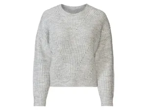 esmara® Dámske pletený sveter (L (44/46), bledosivá)