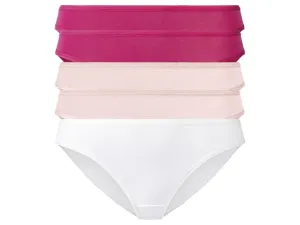 esmara® Dámske bavlnené nohavičky, 5 kusov (S (36/38), bledoružová/ružová/biela)