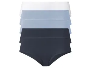 esmara® Dámske bedrové nohavičky, 5 párov (S (36/38), navy modrá/bledomodrá/biela)