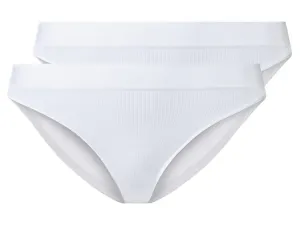 esmara® Dámske bezšvové nohavičky, 2 kusy (L (44/46), biela)