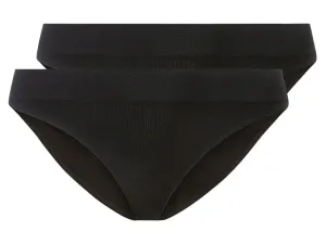 esmara® Dámske bezšvové nohavičky, 2 kusy (L (44/46), čierna)