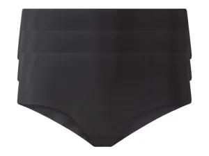 esmara® Dámske bezšvové nohavičky, 3 kusy (M (40/42), čierna)