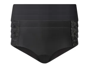 esmara® Dámske bezšvové nohavičky, 5 kusov (L (44/46), čierna)