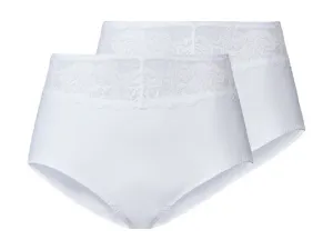 esmara® Dámske nohavičky, 2 kusy (L (44/46), biela)