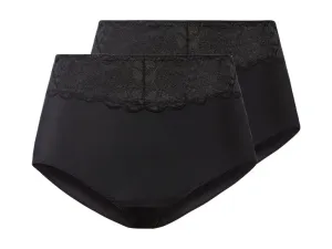 esmara® Dámske nohavičky, 2 kusy (L (44/46), čierna)