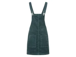 esmara® Dámske menčestrové šaty na traky (38, zelená)