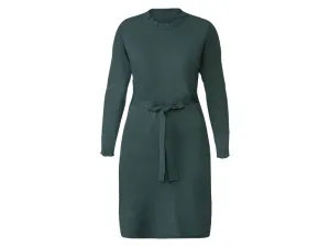 esmara® Dámske pletené šaty (L (44/46), zelená)