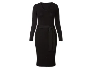 esmara® Dámske úpletové šaty (S (36/38), čierna)