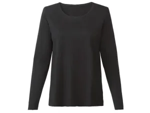 esmara® Dámske tričko s dlhým rukávom (L (44/46), čierna) #7465177