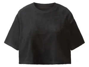 esmara® Dámske froté tričko (S (36/38), čierna)