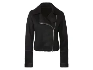 esmara® Dámska motorkárska bunda (36, čierna)
