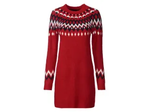 esmara® Dámske pletené šaty (L (44/46), červená)