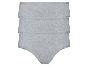 esmara® Dámske bedrové nohavičky, 3 kusy (M (40/42), sivá) #7917604