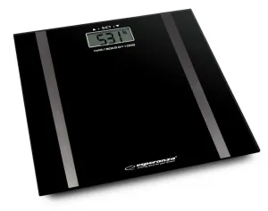 Esperanza Osobná elektronická váha s meraním tuku Samba - čierna