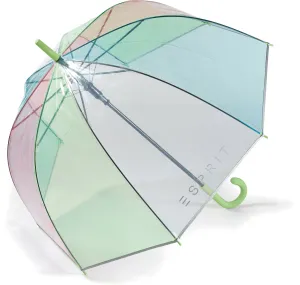 Esprit Dáždnik Transparent Long AC Domeshape Rainbow 53161 green