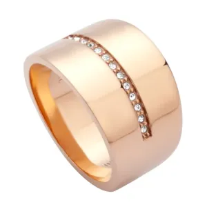 ESPRIT oceľový prsteň s krištáľmi ESRG010022xx #7278260