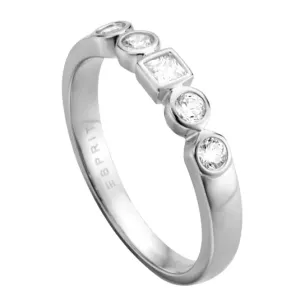 ESPRIT strieborný prsteň so zirkónmi ESRG005211xx #7286028