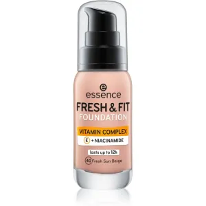 Essence Fresh & Fit 30 ml make-up pre ženy 40 Fresh Sun Beige na veľmi suchú pleť; výživa a regenerácia pleti; na rozjasnenie pleti